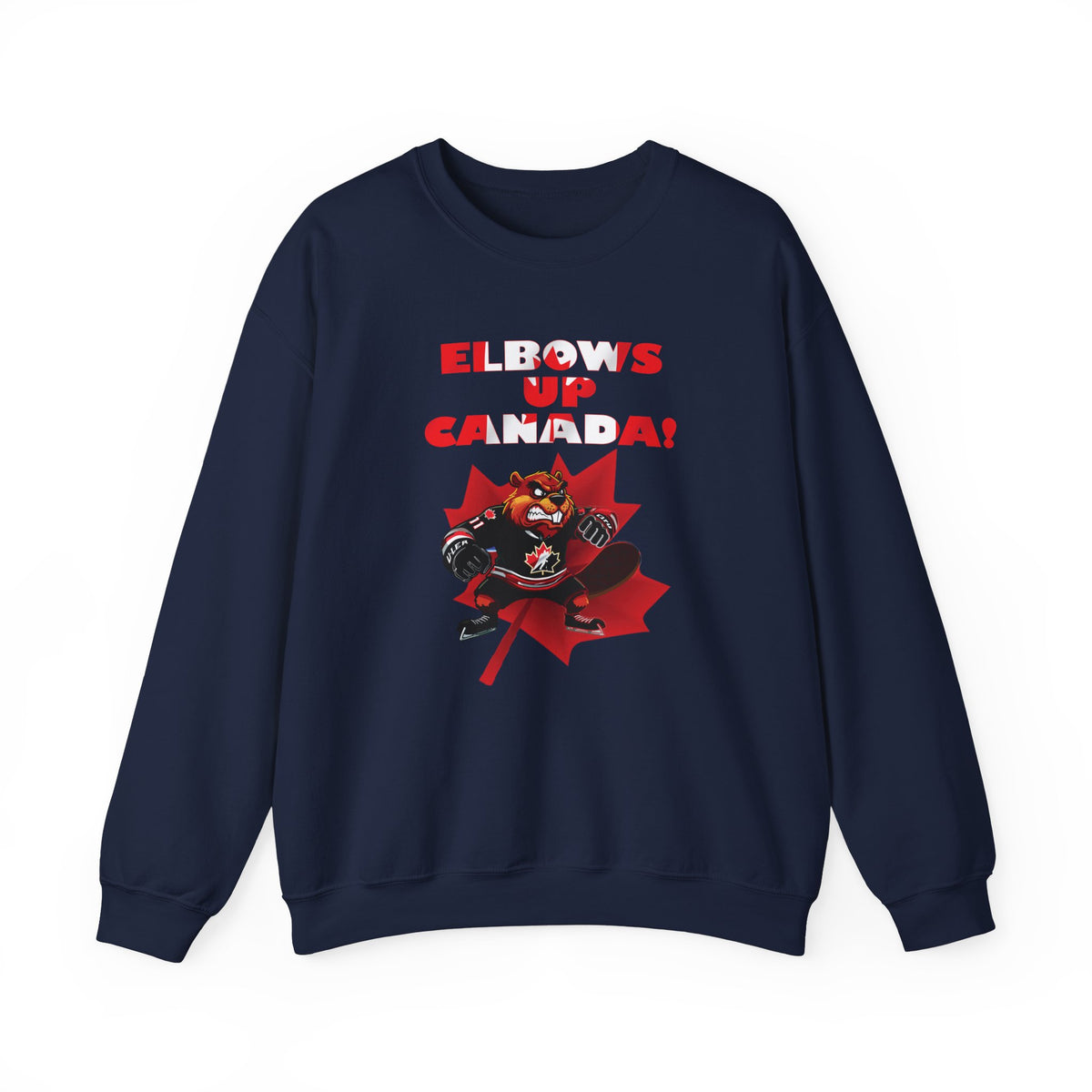 Canadian Pride Sweatshirt - Unisex Elbows Up Canada! - WaterDragon Apparel