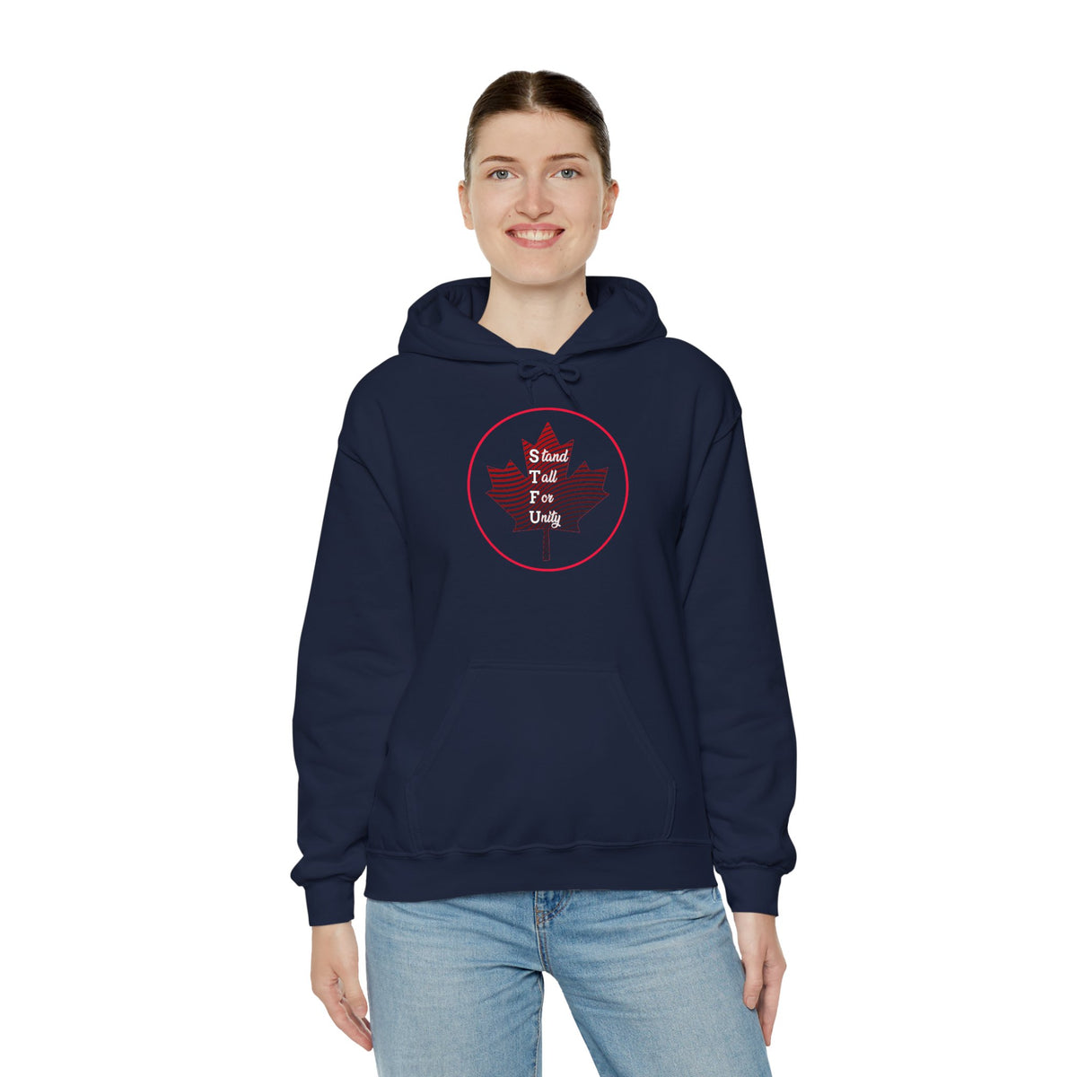 Canada Proud Hoodie Unisex Heavy Blend - Stand Tall for Unity - WaterDragon Apparel