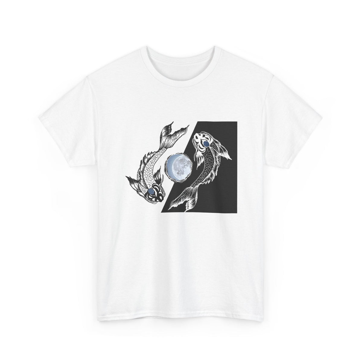 Hand Painted Koi Fish Shirts - Ying and Yang - WaterDragon Apparel