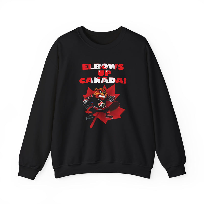 Canadian Pride Sweatshirt - Unisex Elbows Up Canada! - WaterDragon Apparel