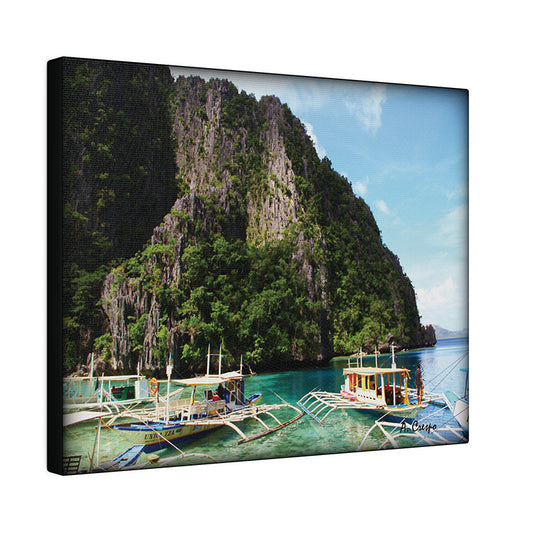 Outrigger Boats - Coron, Palawan, Philippines - Stretched Canvas - WaterDragon Apparel