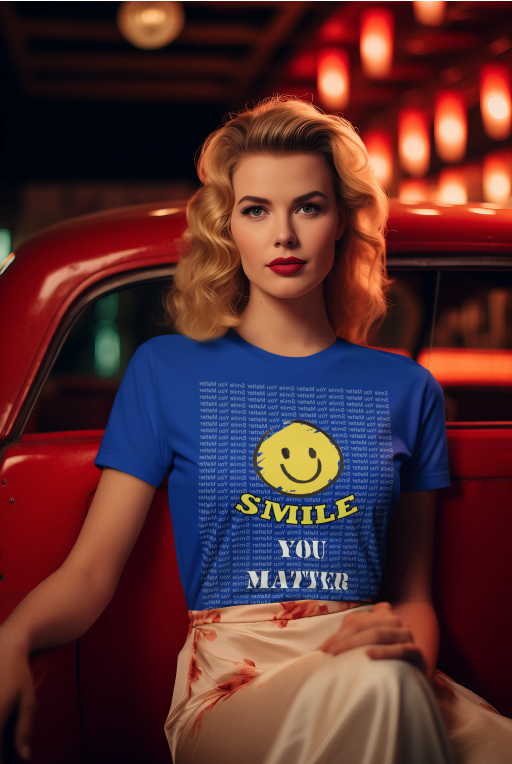 Smile. You Matter - Self Care T Shirt, Inspirational, Positive Reflections - Shipping Included - WaterDragon Apparel