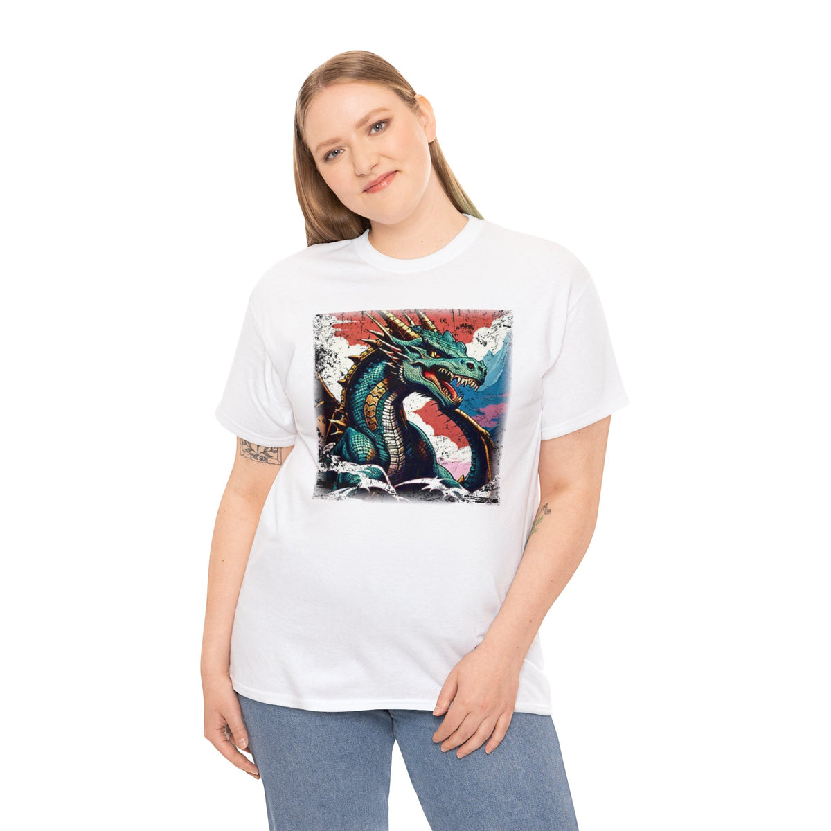 Dragon T Shirt - Ocean Dragon  - Shipping Included - WaterDragon Apparel