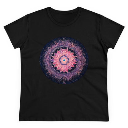 432 Hz Mandala Women's Wellness T-Shirt | Embedded Message - WaterDragon Apparel