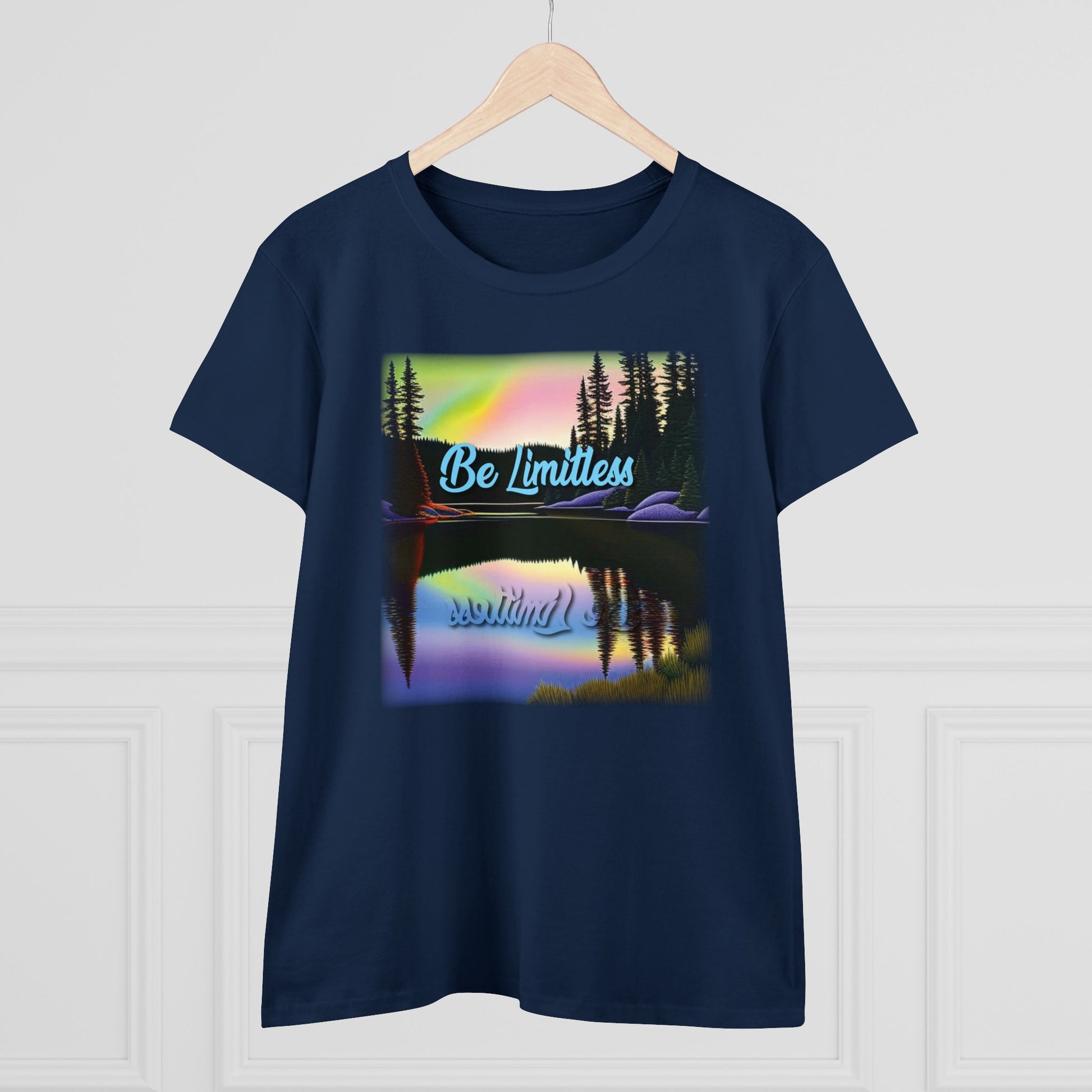 Women's Positive Reflections T-shirt - Inspirational T shirt - Midweight Cotton Tee - WaterDragon Apparel