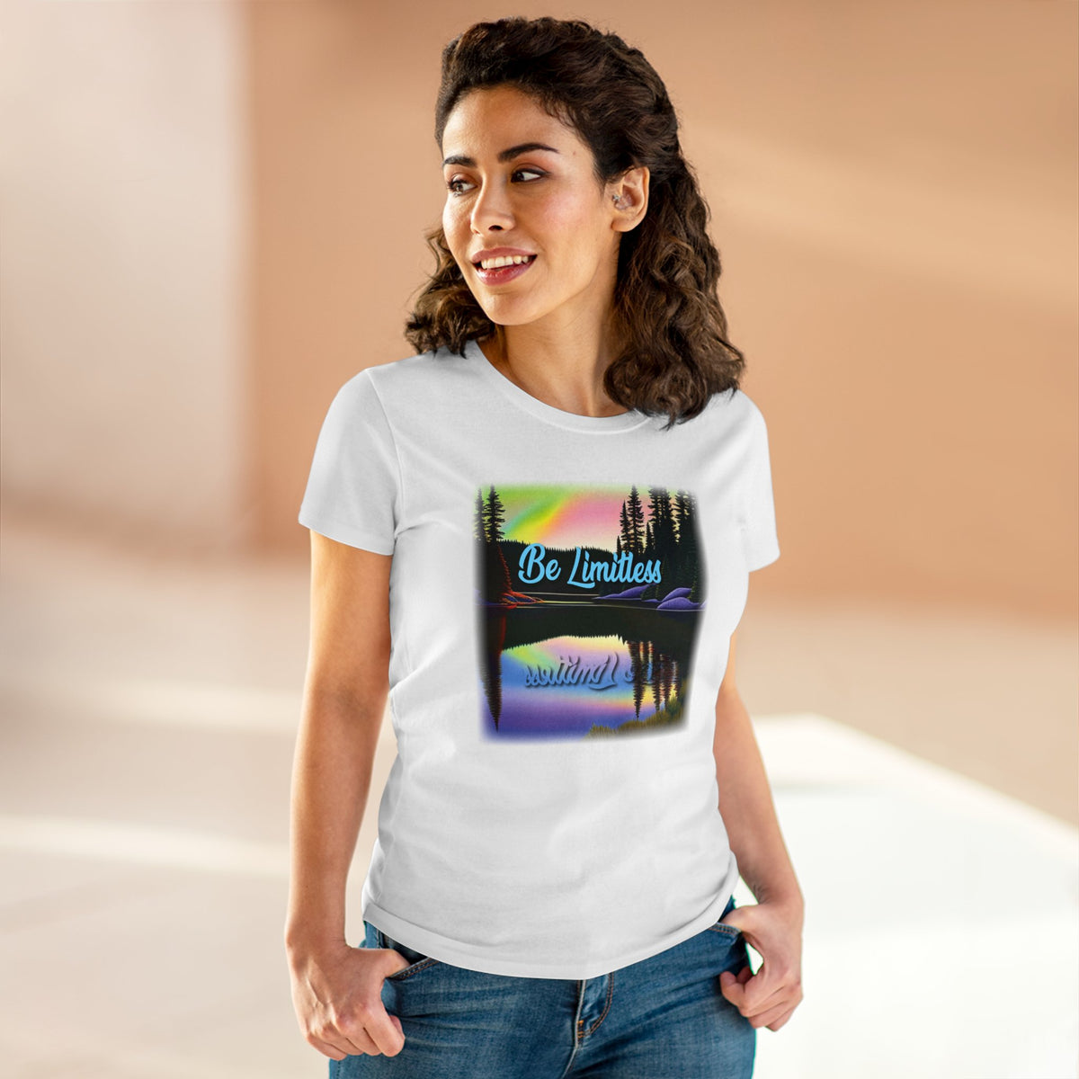 Women's Positive Reflection T-shirt - Inspirational T shirt -  Midweight Cotton Tee - WaterDragon Apparel