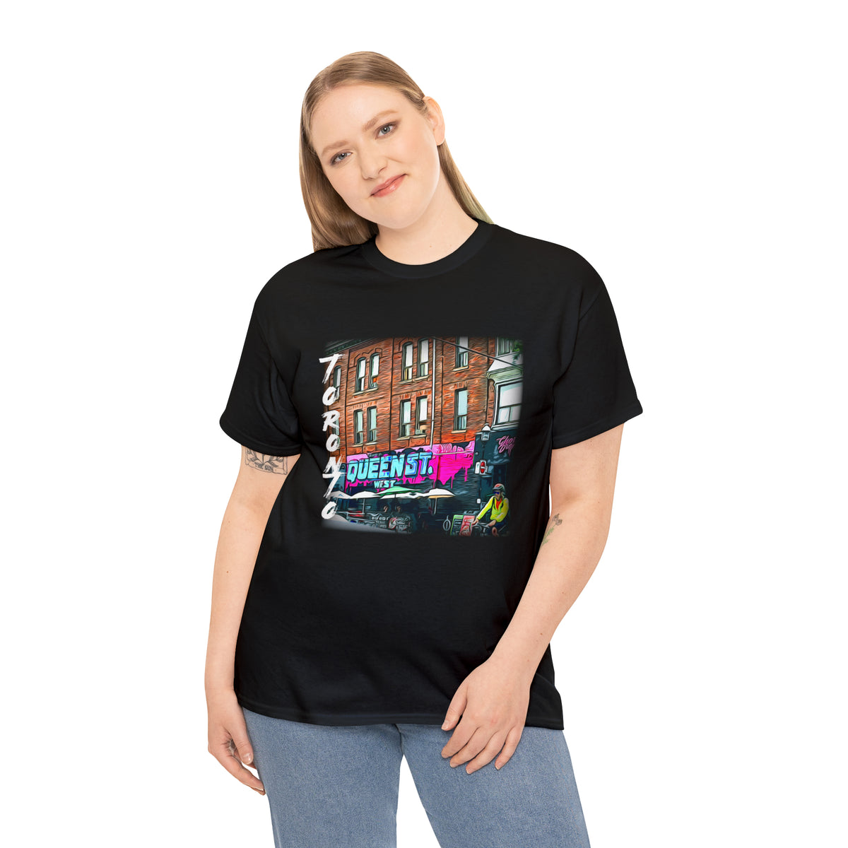 Urban-Themed Toronto Queen Street West T-Shirt - FREE SHIPPING!! - WaterDragon Apparel