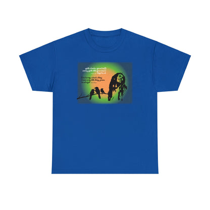 Inspirational T Shirt - Bob Marley Three Little Birds Shirt - Don't Worry About a Thing - WaterDragon Apparel