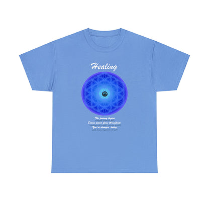 Wellness Shirts - Positive Reflections - 432 Hz Healing Frequency Blue Mandala - WaterDragon Apparel