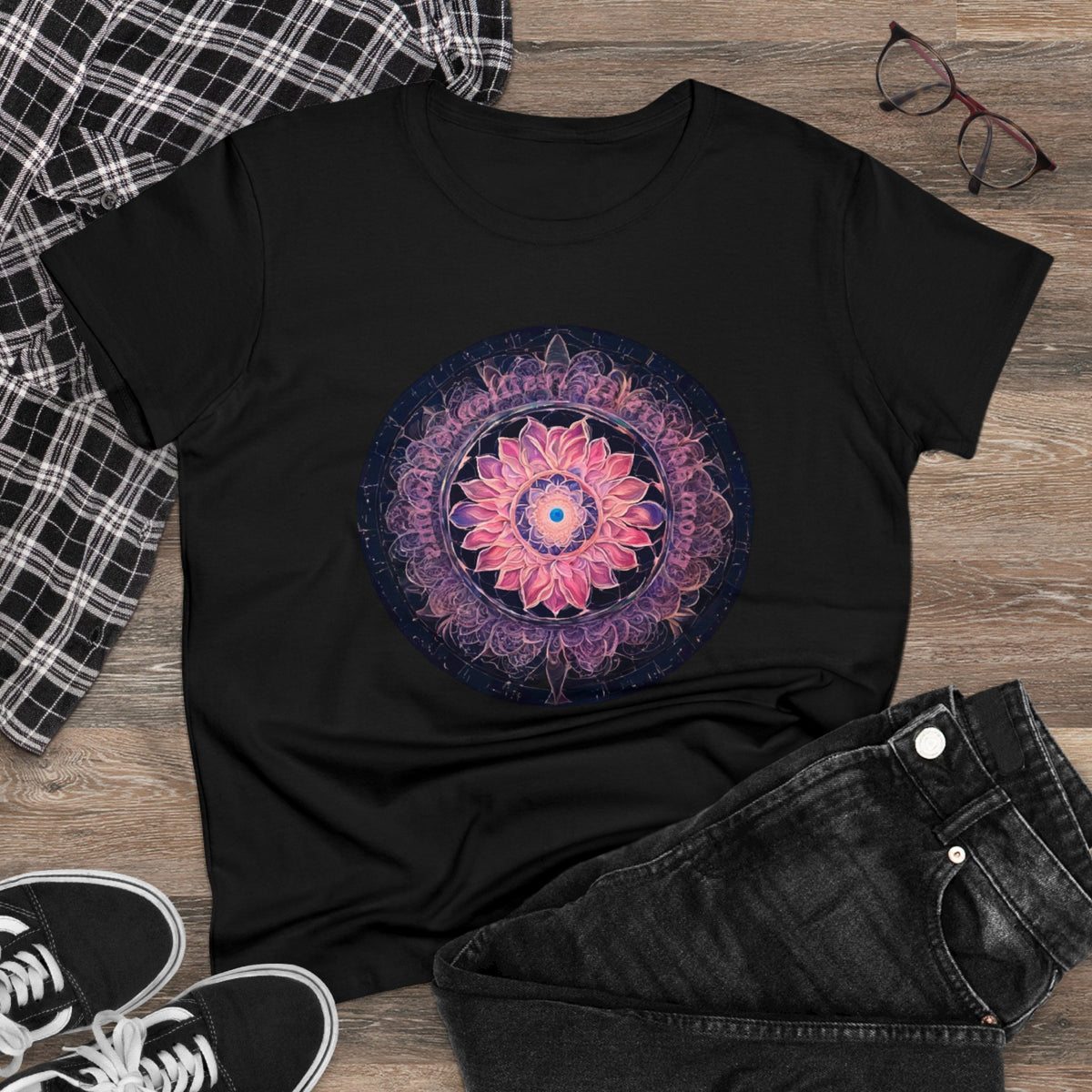 432 Hz Mandala Women's Wellness T-Shirt | Embedded Message