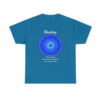 Wellness Shirts - Positive Reflections - 432 Hz Healing Frequency Blue Mandala - WaterDragon Apparel