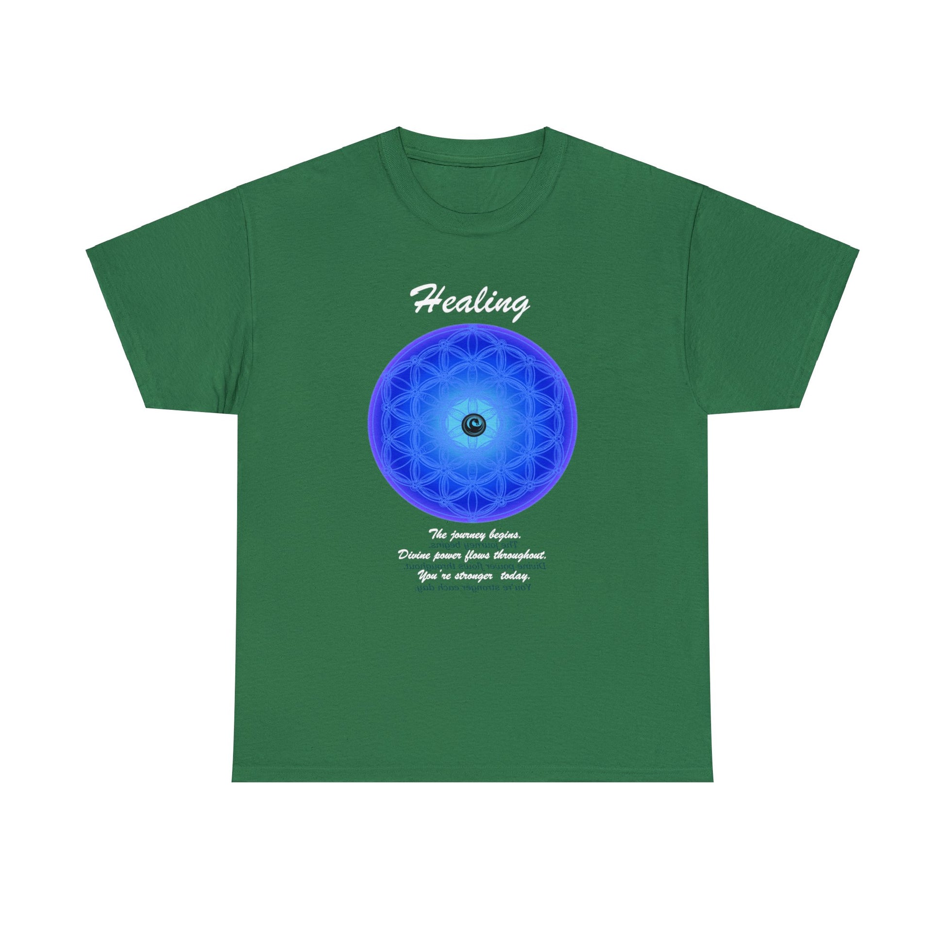 Wellness Shirts - Positive Reflections - 432 Hz Healing Frequency Blue Mandala - WaterDragon Apparel