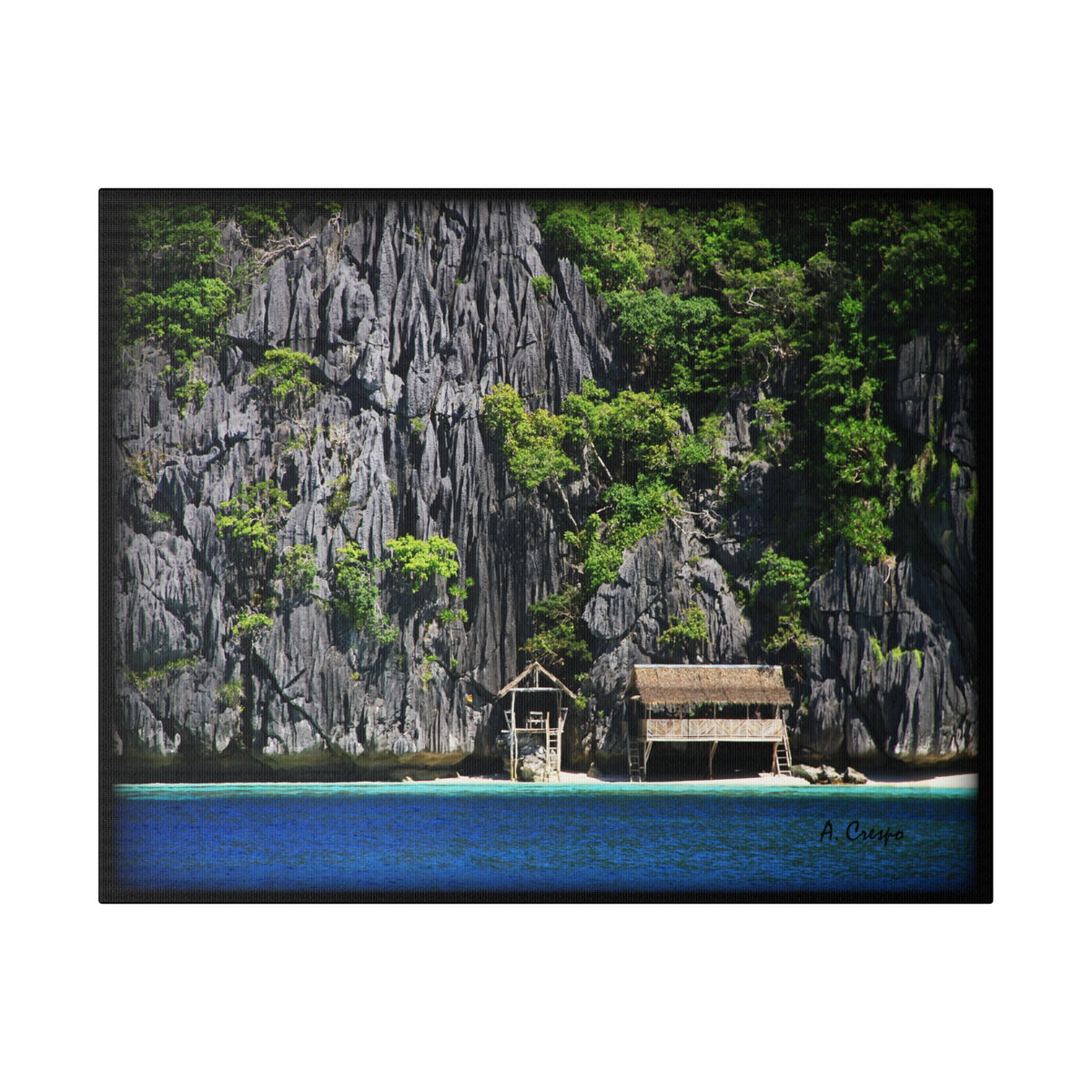 Landscape Photography - Nipa Huts - Coron, Palawan, Philippines - Home Decor Matte Canvas, Stretched - WaterDragon Apparel