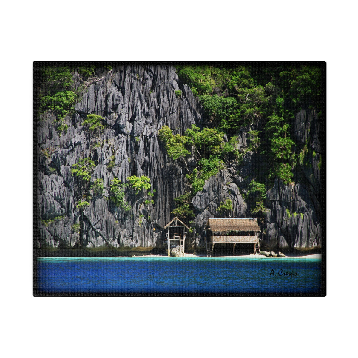 Landscape Photography - Nipa Huts - Coron, Palawan, Philippines - Home Decor Matte Canvas, Stretched - WaterDragon Apparel