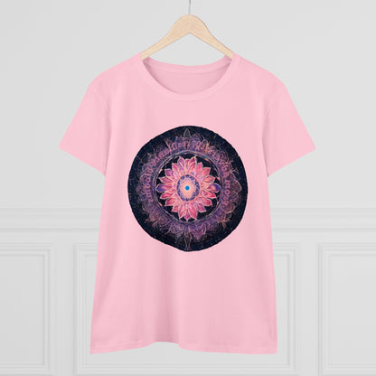 432 Hz Mandala Women's Wellness T-Shirt | Embedded Message - WaterDragon Apparel