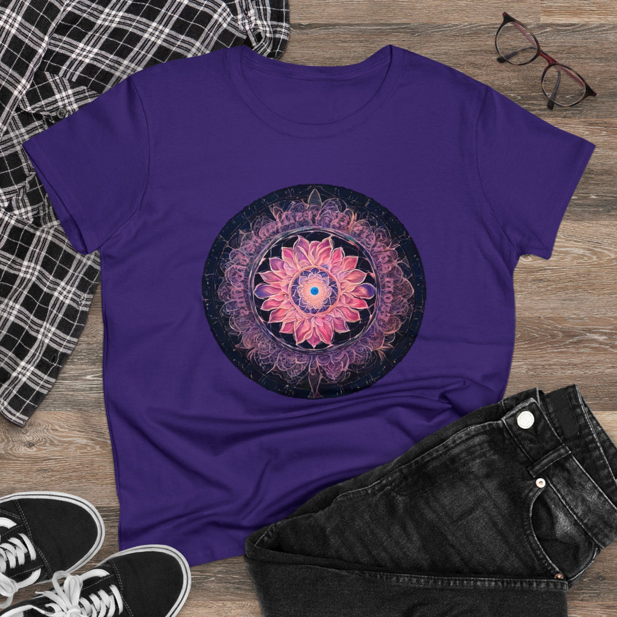 432 Hz Mandala Women's Wellness T-Shirt | Embedded Message