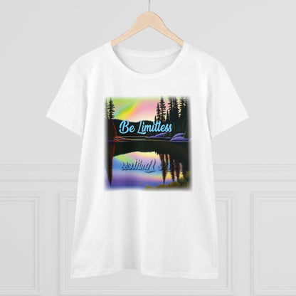 Women's Positive Reflections T-shirt - Inspirational T shirt - Midweight Cotton Tee - WaterDragon Apparel