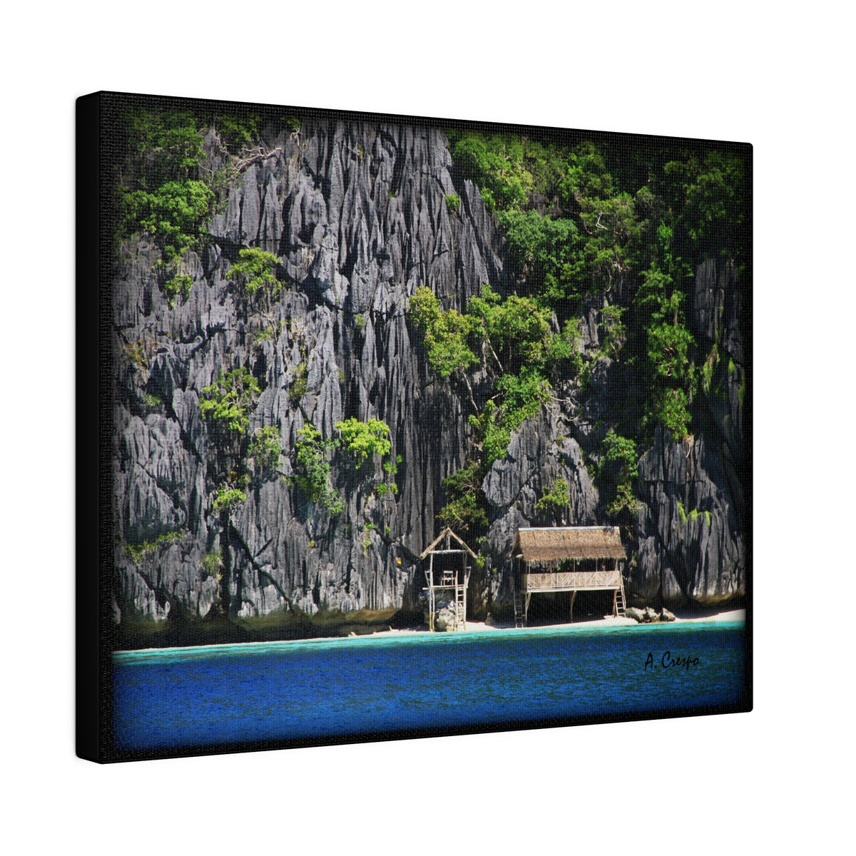 Landscape Photography - Nipa Huts - Coron, Palawan, Philippines - Home Decor Matte Canvas, Stretched - WaterDragon Apparel