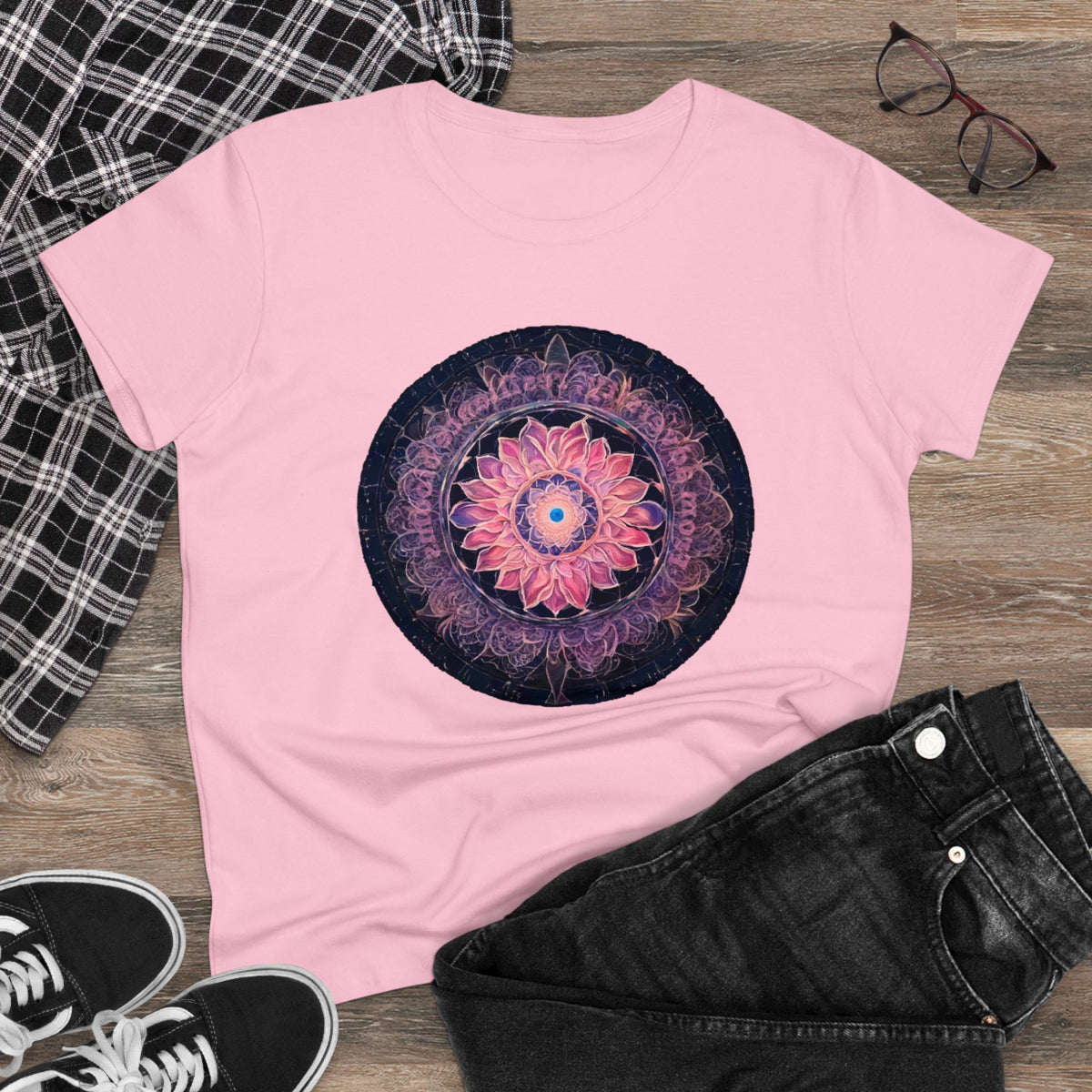 432 Hz Mandala Women's Wellness T-Shirt | Embedded Message