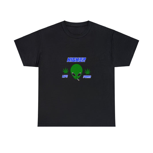 Alien Shirt - Higher Life Form - Unisex Heavy Cotton Tee - WaterDragon Apparel