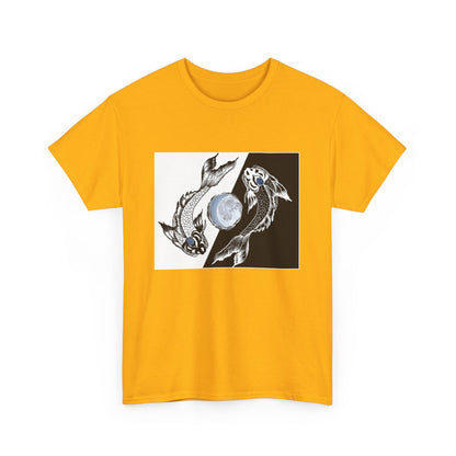 Hand Painted Koi Fish Shirts - Ying and Yang - WaterDragon Apparel