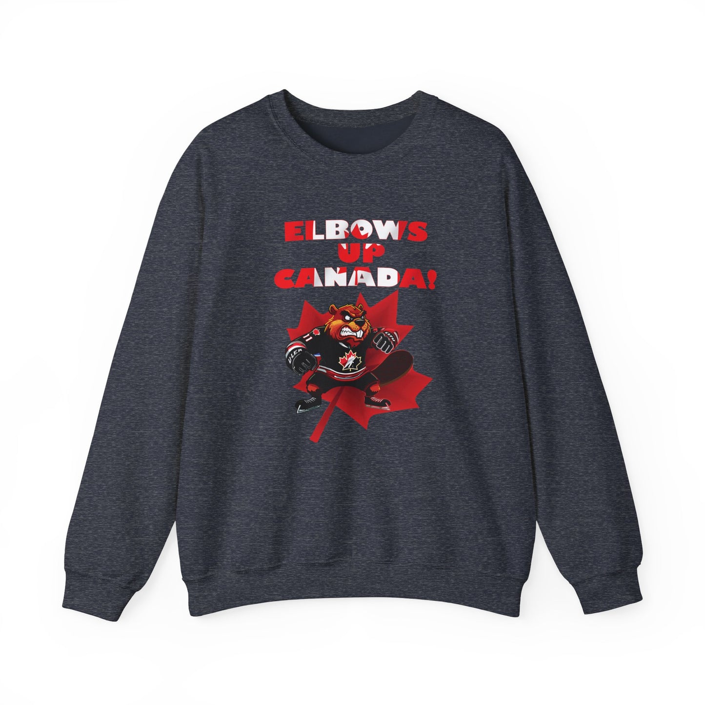 Elbows Up Canada! Canadian Pride Sweatshirt - Perfect For Patriotic Canadians and Sports Fans - WaterDragon Apparel