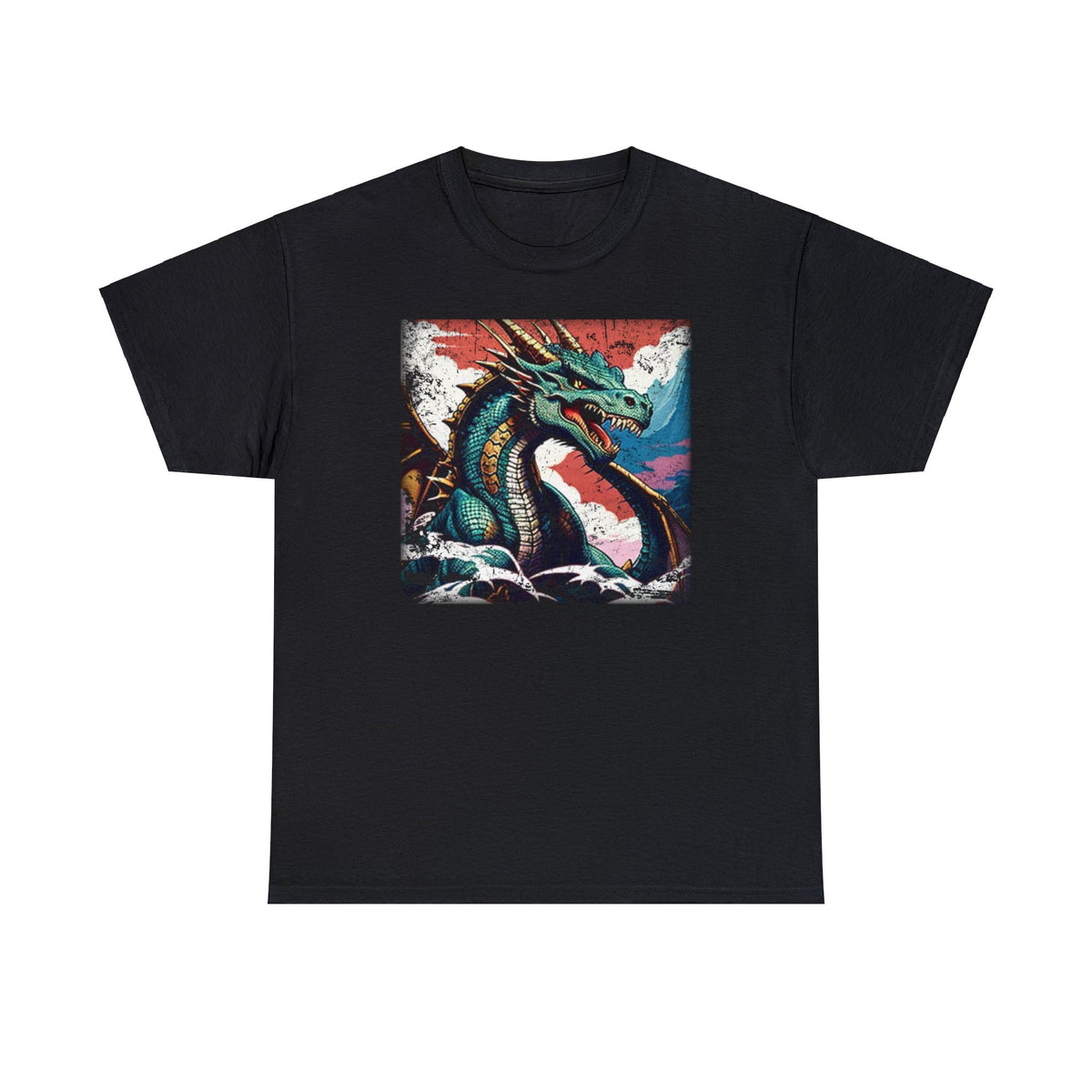 Dragon T Shirt - Ocean Dragon  - Shipping Included - WaterDragon Apparel