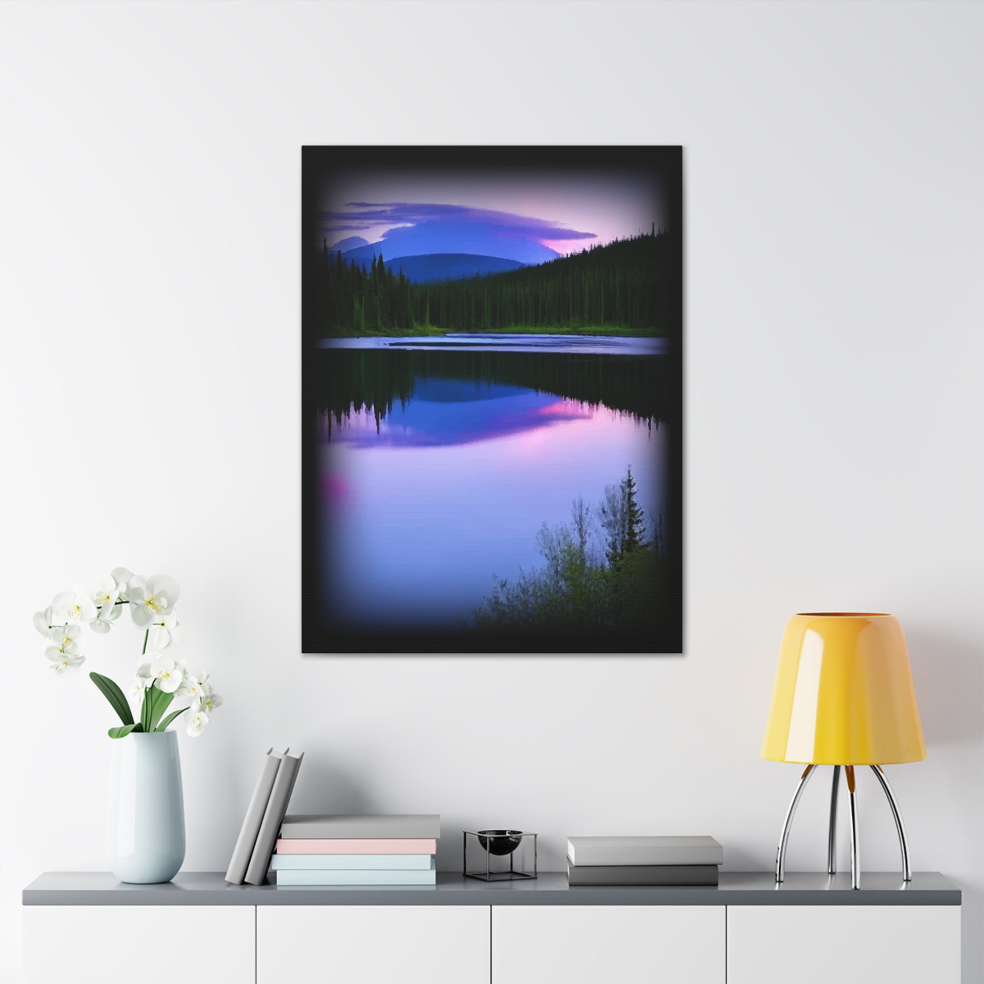 Home Art Prints - Peace at the Lake - 20" x 10" or 24" x 16", 1.25" - WaterDragon Apparel