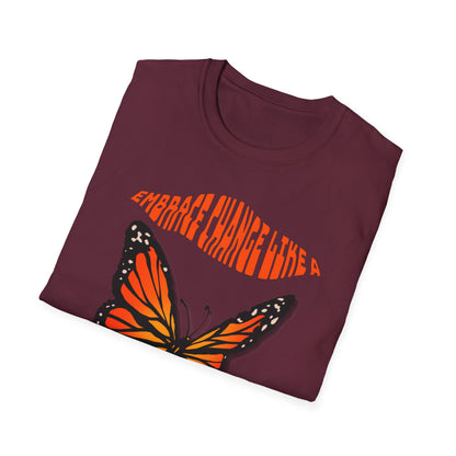 Women's Wellness T-shirts- Embrace Change, Transform Like a Butterfly