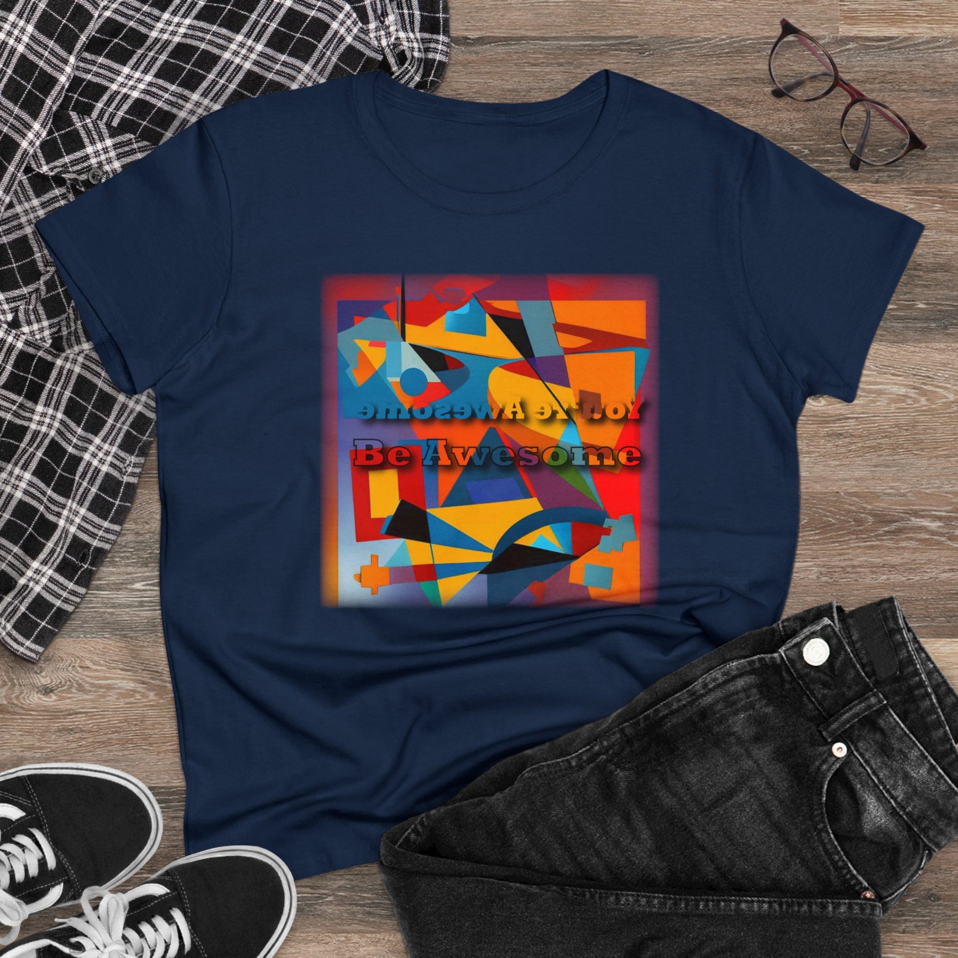 Inspirational T Shirts - Be Awesome - Positive Reflections Ladies T-shirt - WaterDragon Apparel