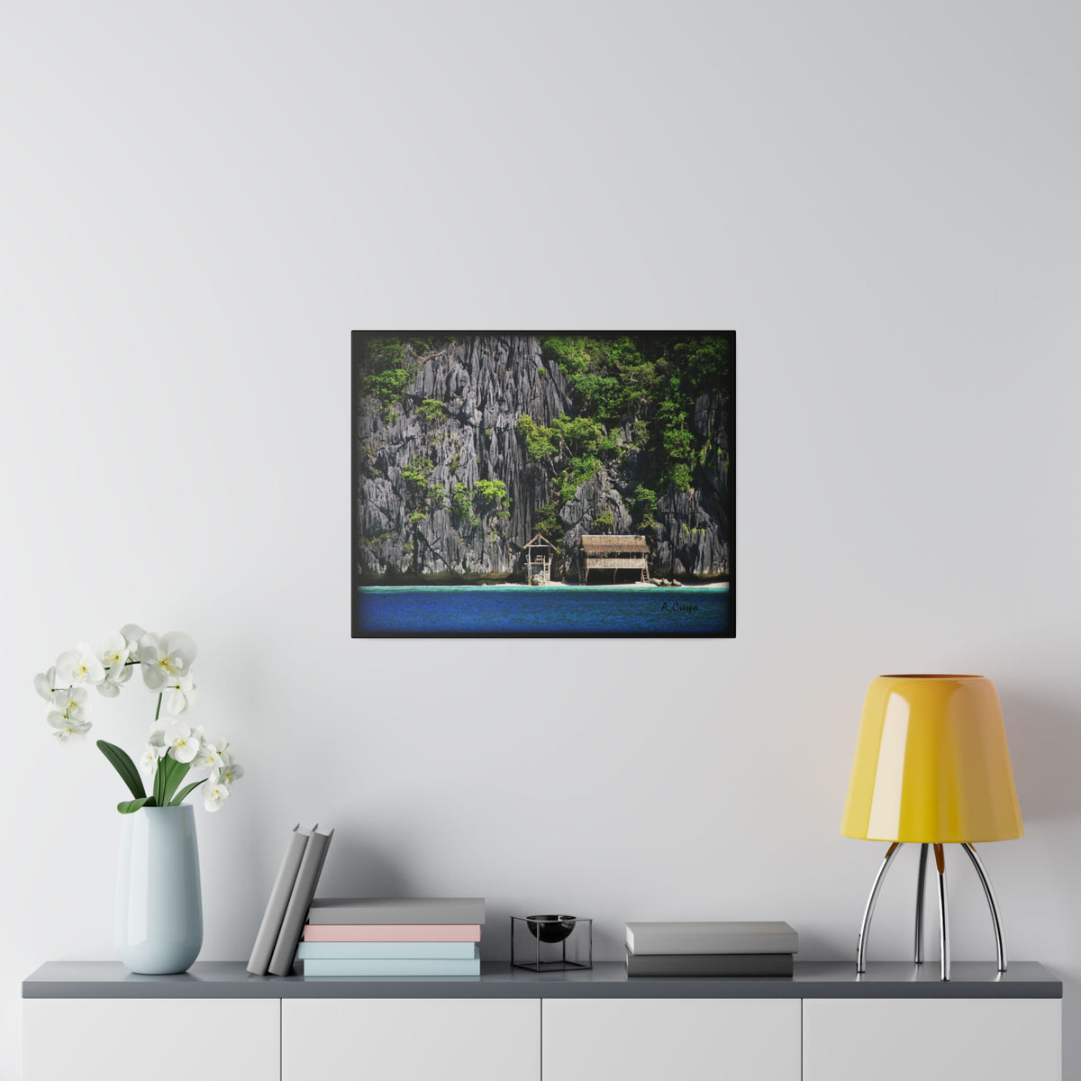 Landscape Photography - Nipa Huts - Coron, Palawan, Philippines - Home Decor Matte Canvas, Stretched - WaterDragon Apparel