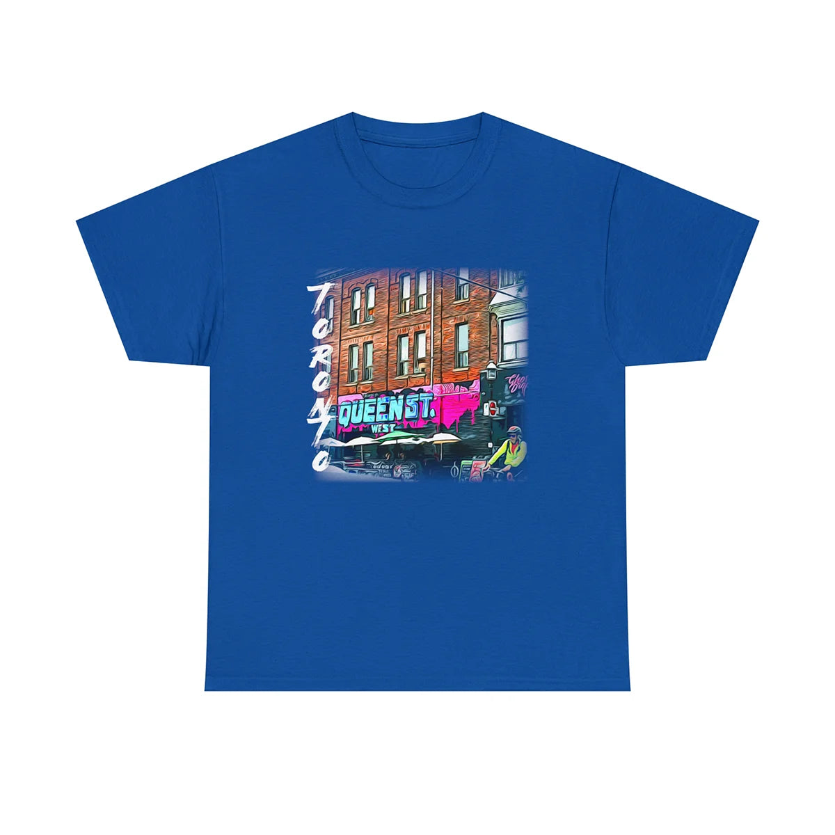 Urban-Themed Toronto Queen Street West T-Shirt - Unisex Crew Style - WaterDragon Apparel