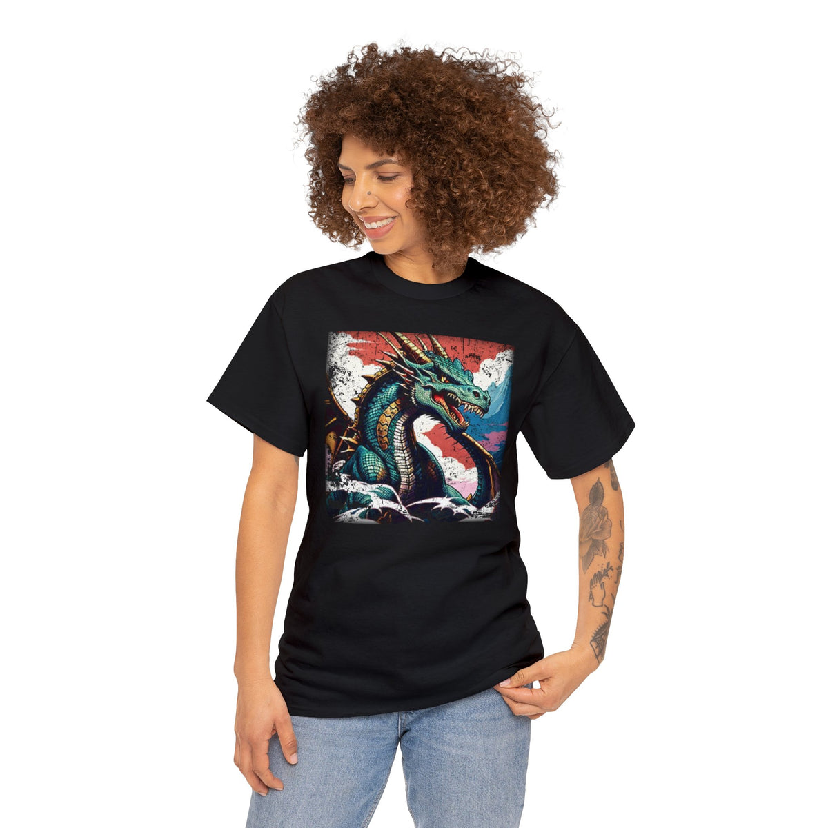 Dragon T Shirt - Ocean Dragon  - Shipping Included - WaterDragon Apparel