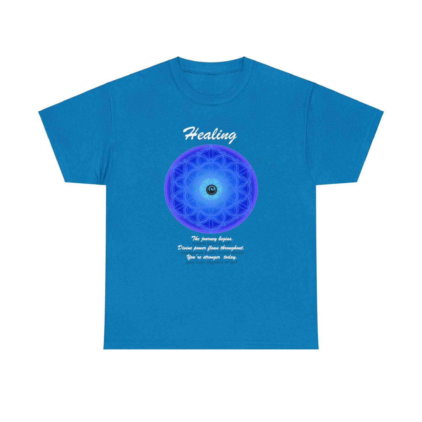 Wellness Shirts - Positive Reflections - 432 Hz Healing Frequency Blue Mandala - WaterDragon Apparel