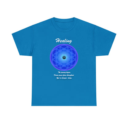 Wellness Shirts - Positive Reflections - 432 Hz Healing Frequency Blue Mandala - WaterDragon Apparel