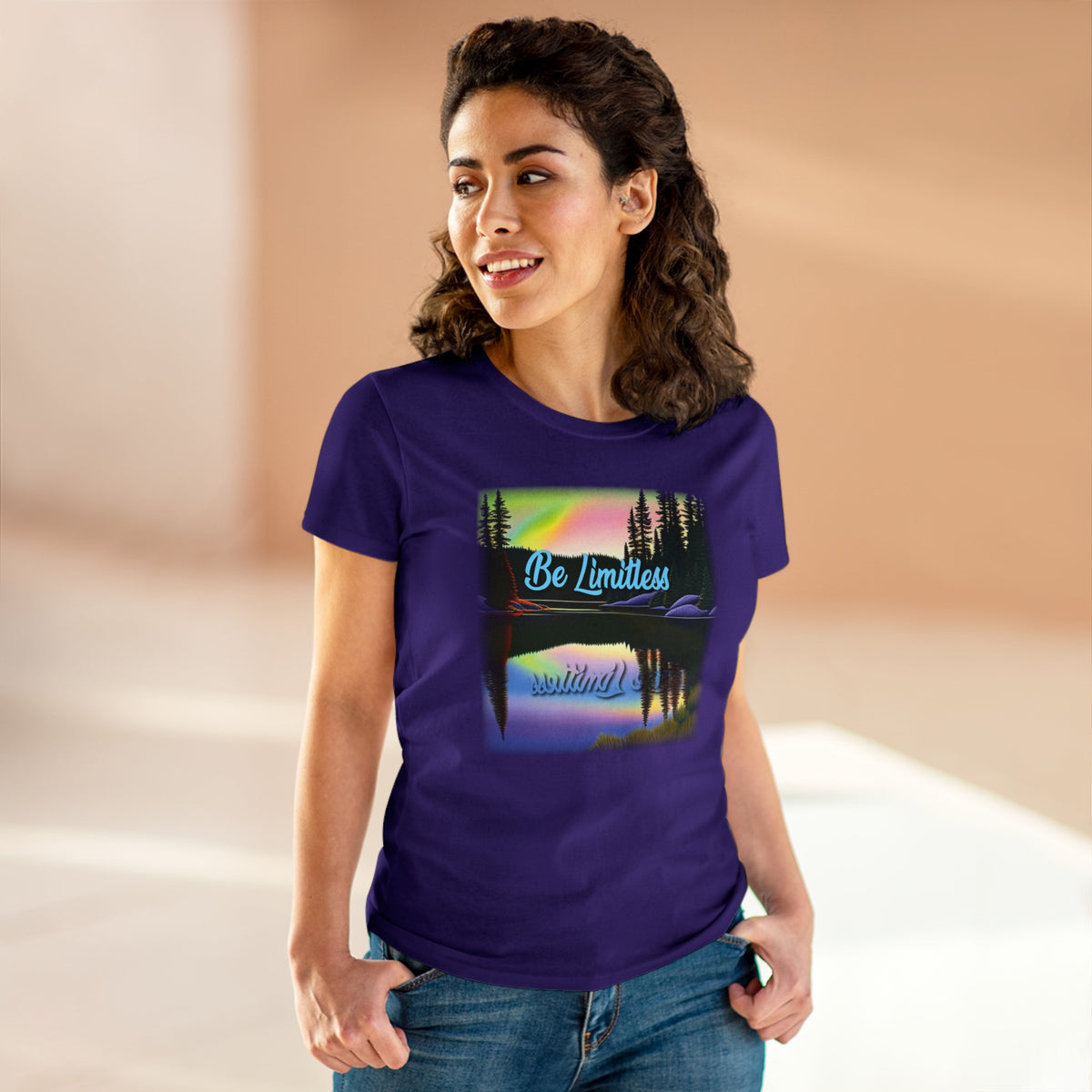 Women's Positive Reflection T-shirt - Inspirational T shirt -  Midweight Cotton Tee - WaterDragon Apparel