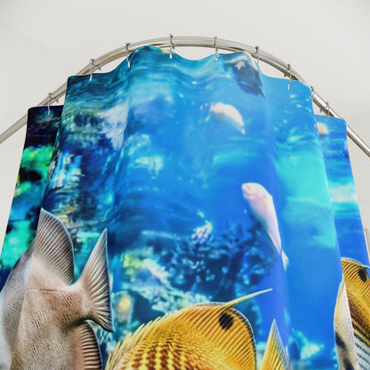 Tropical Reef Shower Curtain — Vibrant Tropical Fish Ocean Bathroom Decor