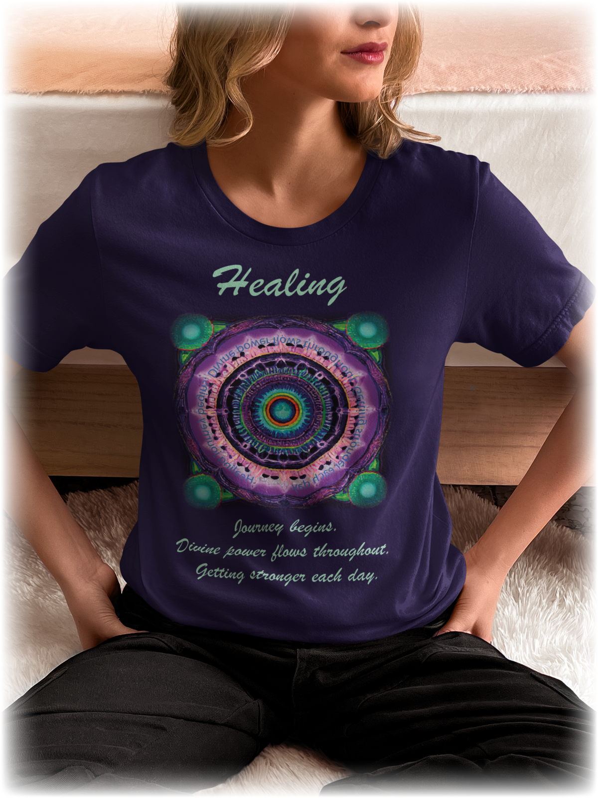 Wellness Shirts - Positive Reflections - 432 Hz Healing Frequency Mandala - WaterDragon Apparel