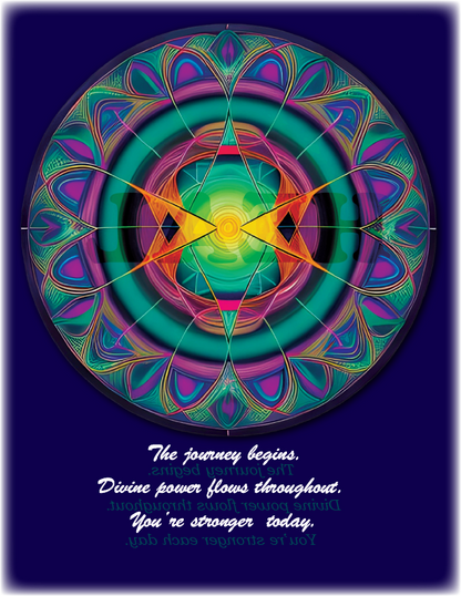 Wellness Shirts - Positive Reflections - 432 Hz Healing Mandala - WaterDragon Apparel