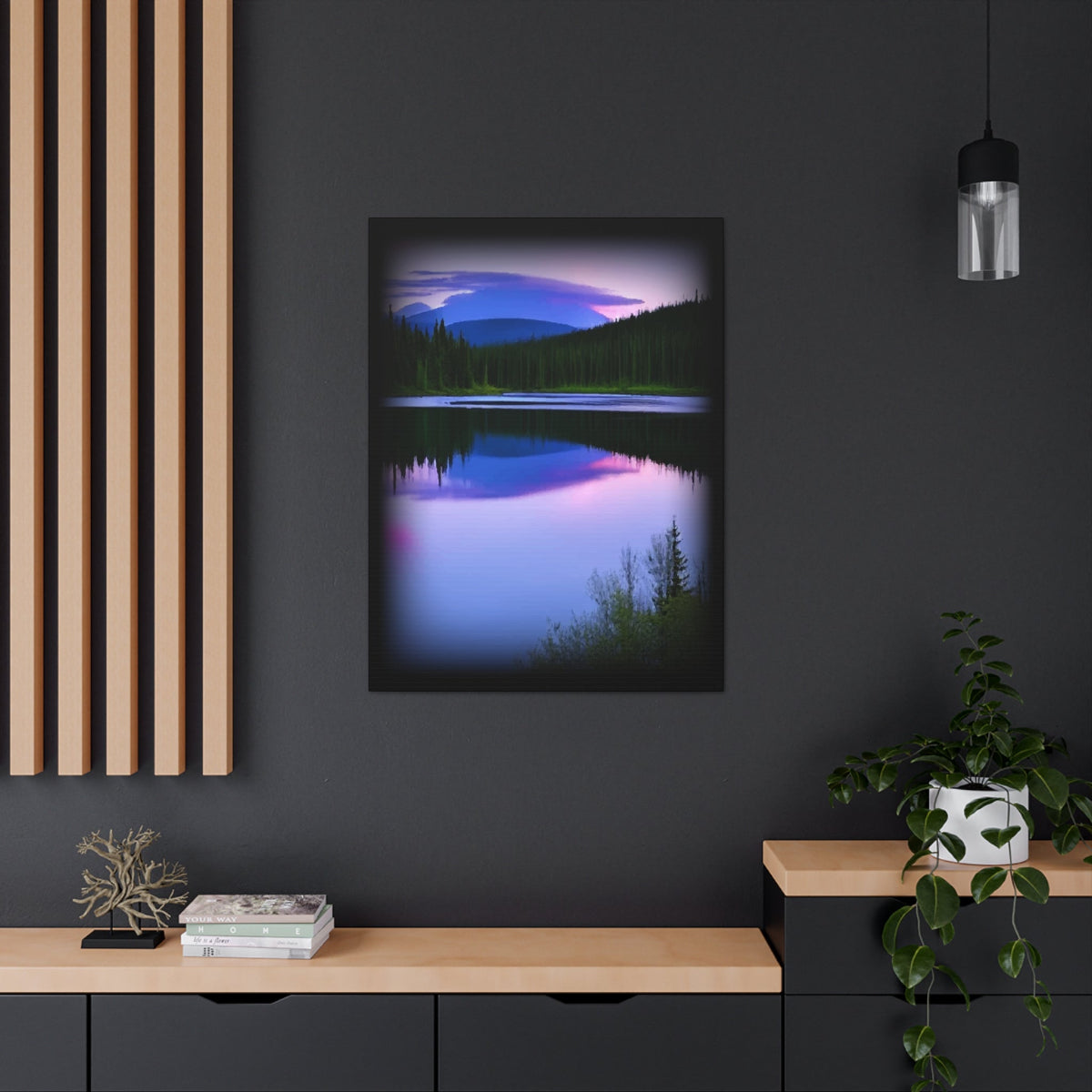 Home Art Prints - Peace at the Lake - 20" x 10" or 24" x 16", 1.25" - WaterDragon Apparel