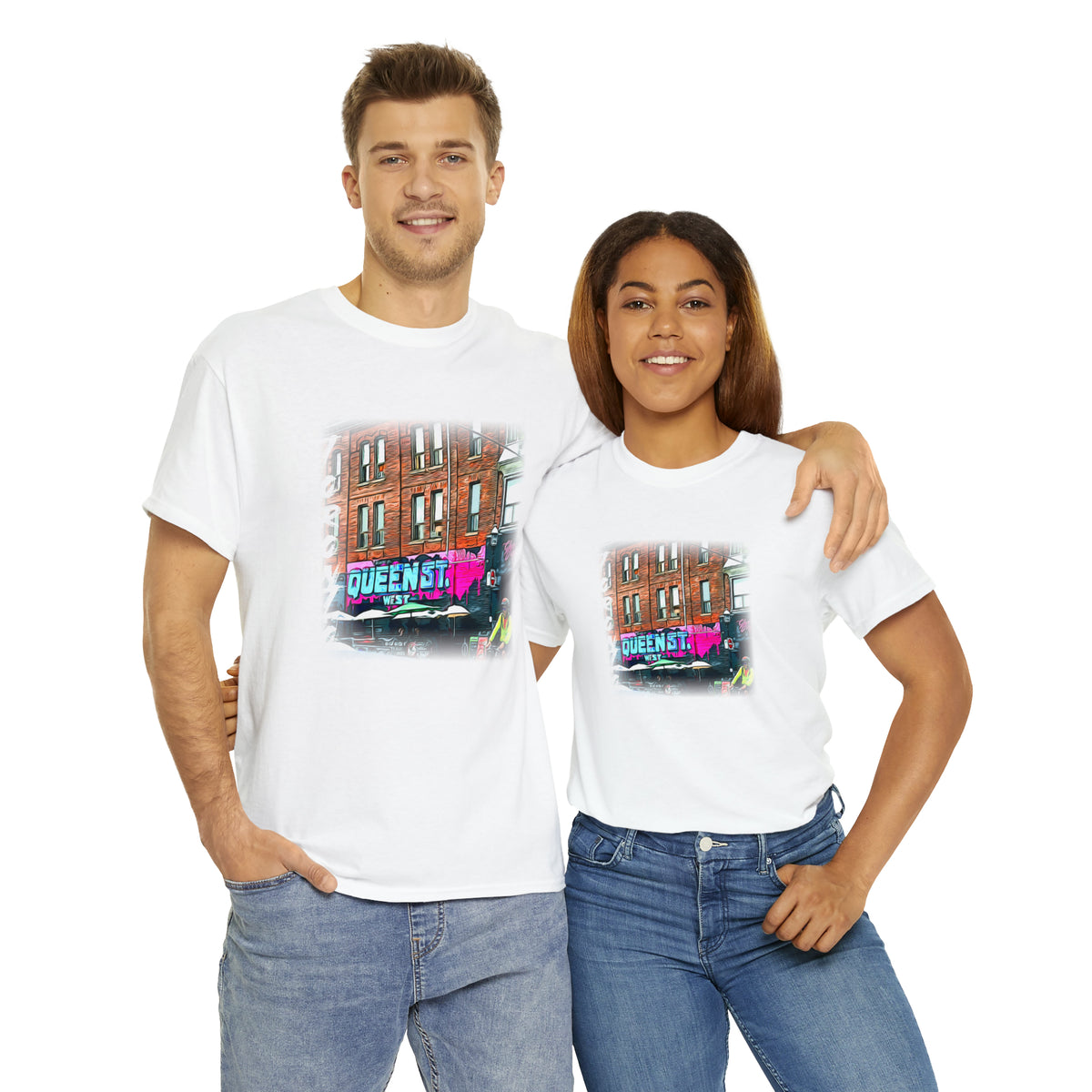 Urban-Themed Toronto Queen Street West T-Shirt - FREE SHIPPING!! - WaterDragon Apparel