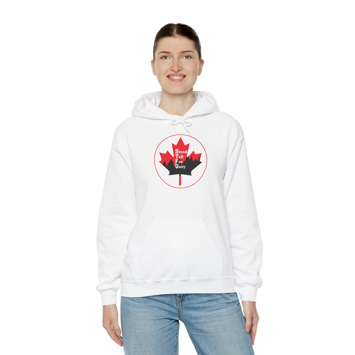 Canada Proud Hoodie Unisex Heavy Blend - Stand Tall for Unity