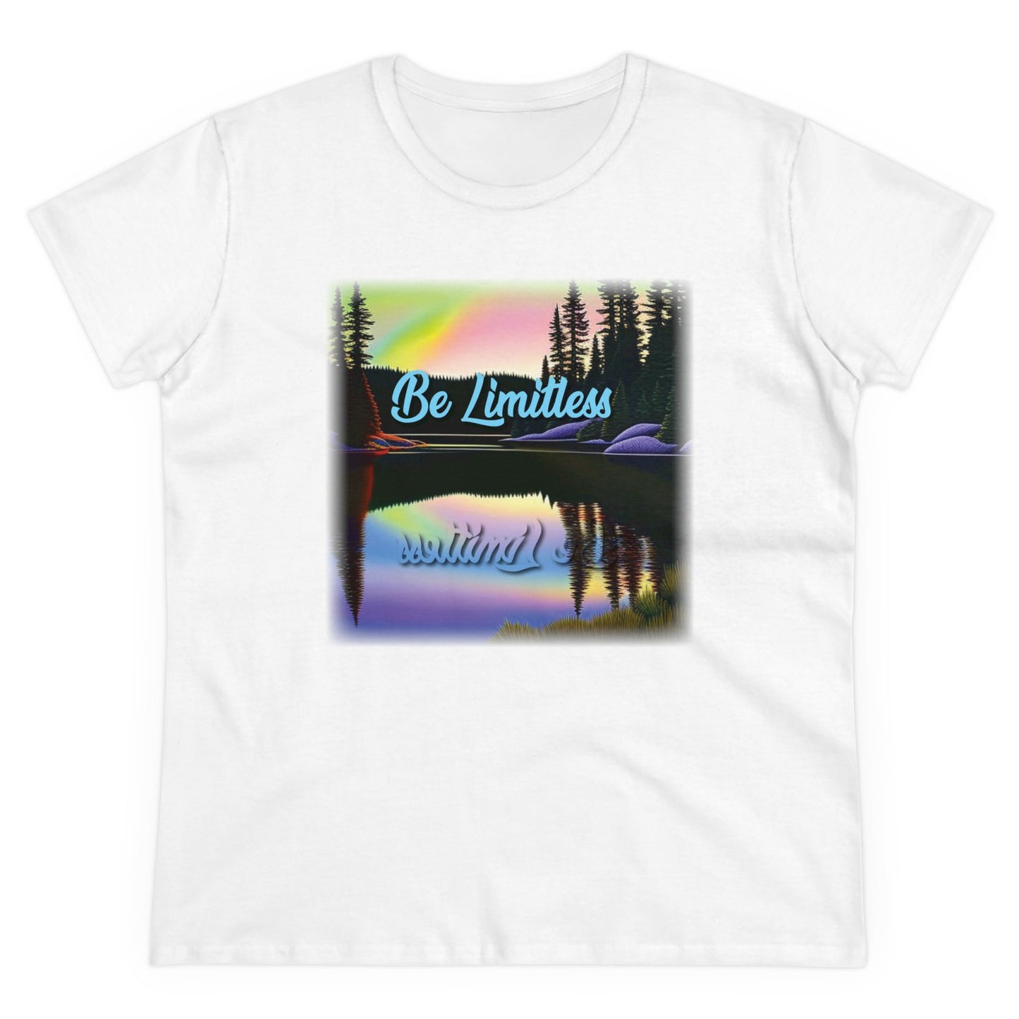 Women's Positive Reflections T-shirt - Inspirational T shirt - Midweight Cotton Tee - WaterDragon Apparel