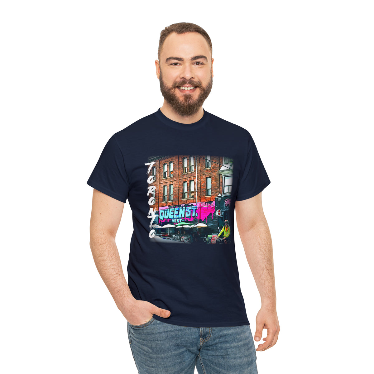 Urban-Themed Toronto Queen Street West T-Shirt - FREE SHIPPING!! - WaterDragon Apparel