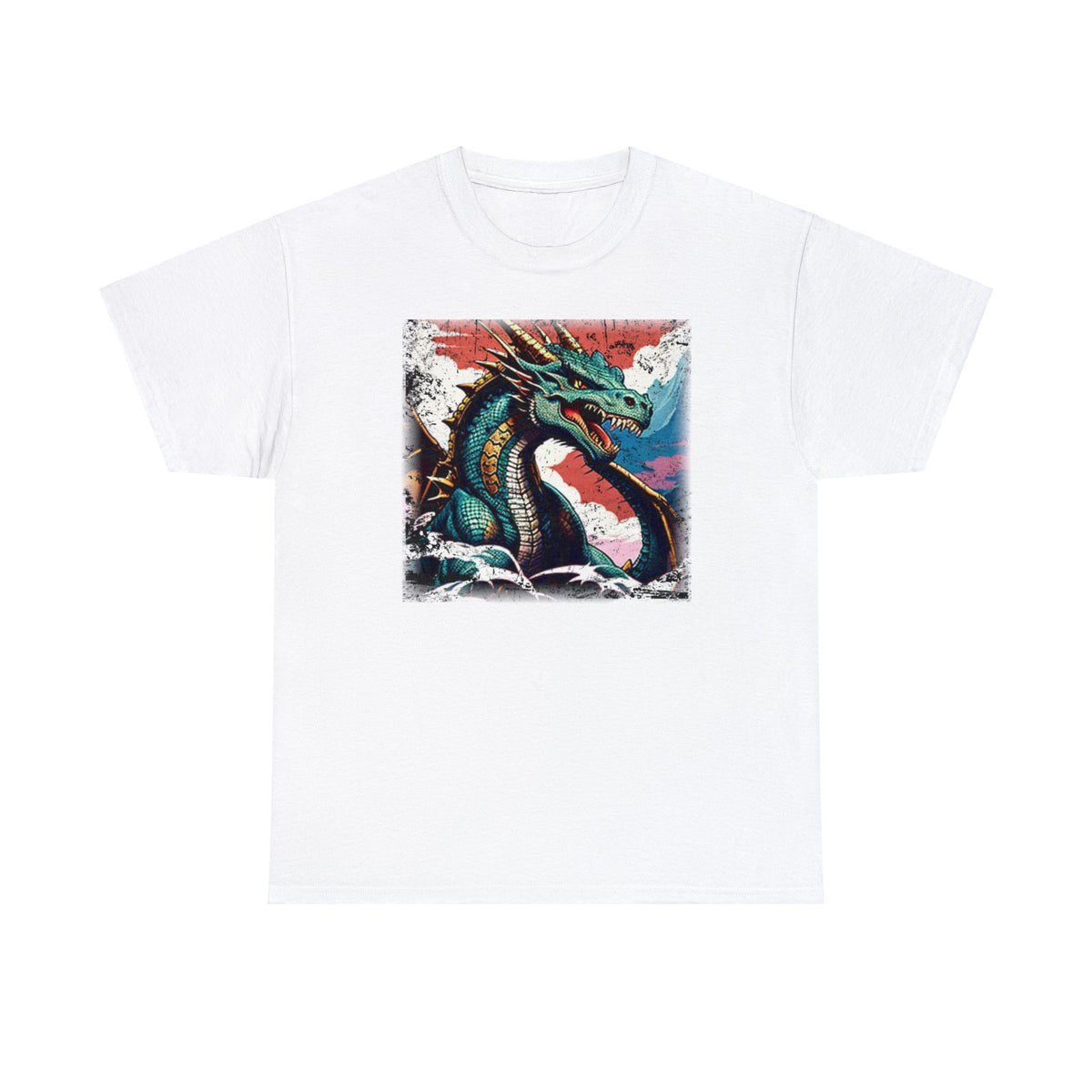 Dragon T Shirt - Ocean Dragon  - Shipping Included - WaterDragon Apparel