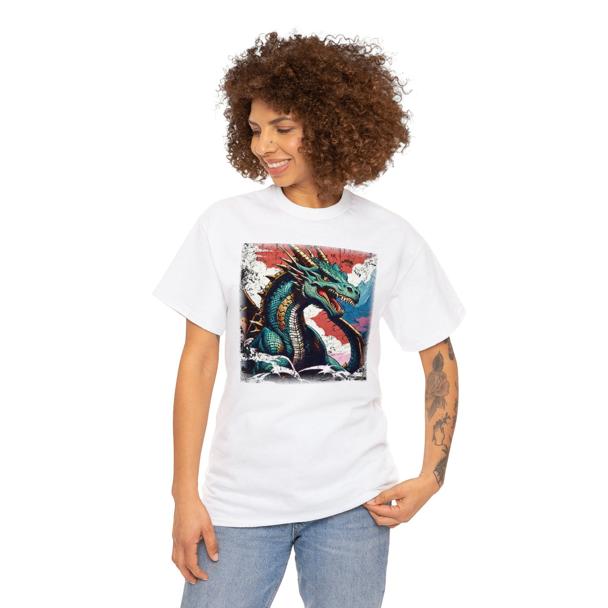 Dragon T Shirt - Ocean Dragon  - Shipping Included - WaterDragon Apparel