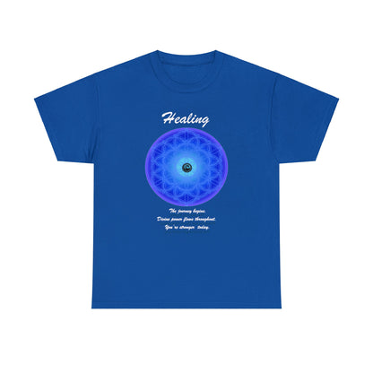 Wellness Shirts - Positive Reflections - 432 Hz Healing Frequency Blue Mandala - WaterDragon Apparel