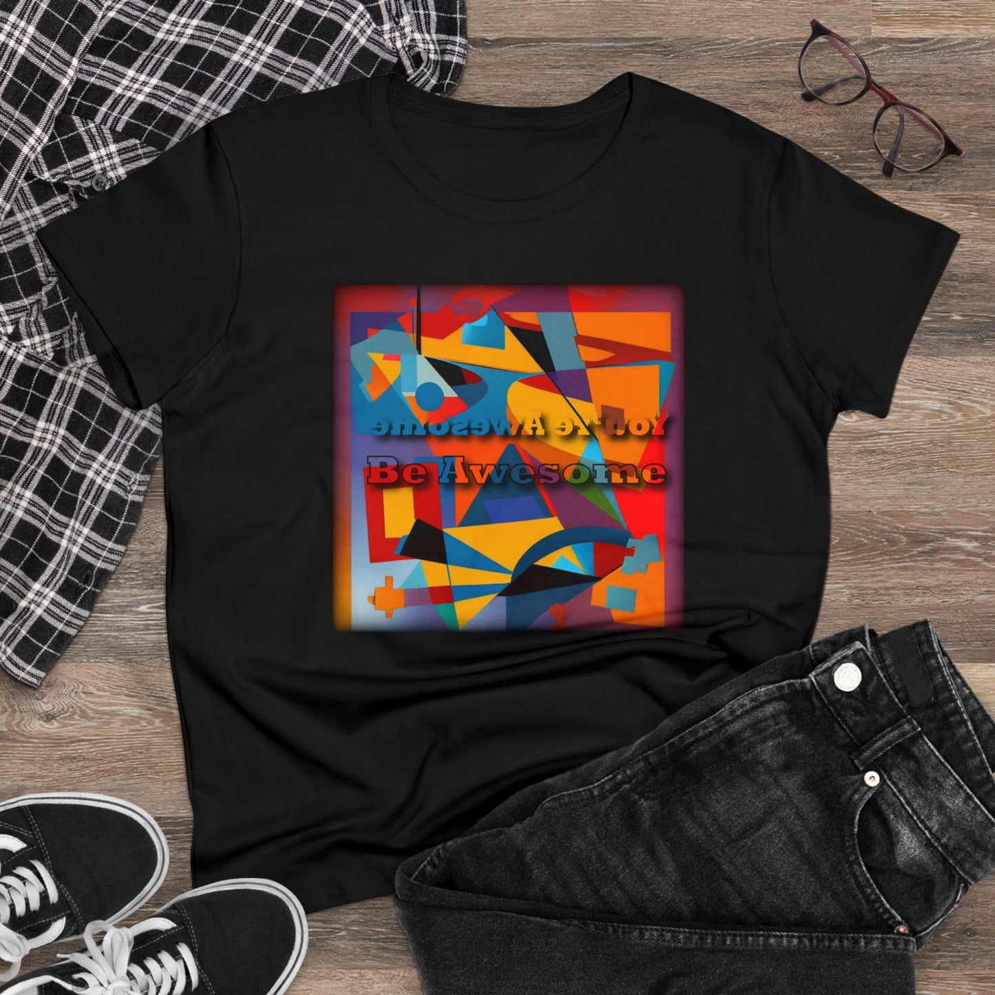 Inspirational T Shirts - Be Awesome - Positive Reflections Ladies T-shirt - WaterDragon Apparel