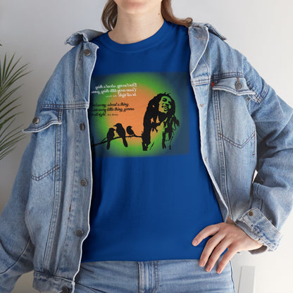 Inspirational T Shirt - Bob Marley Three Little Birds Shirt - Don't Worry About a Thing - WaterDragon Apparel