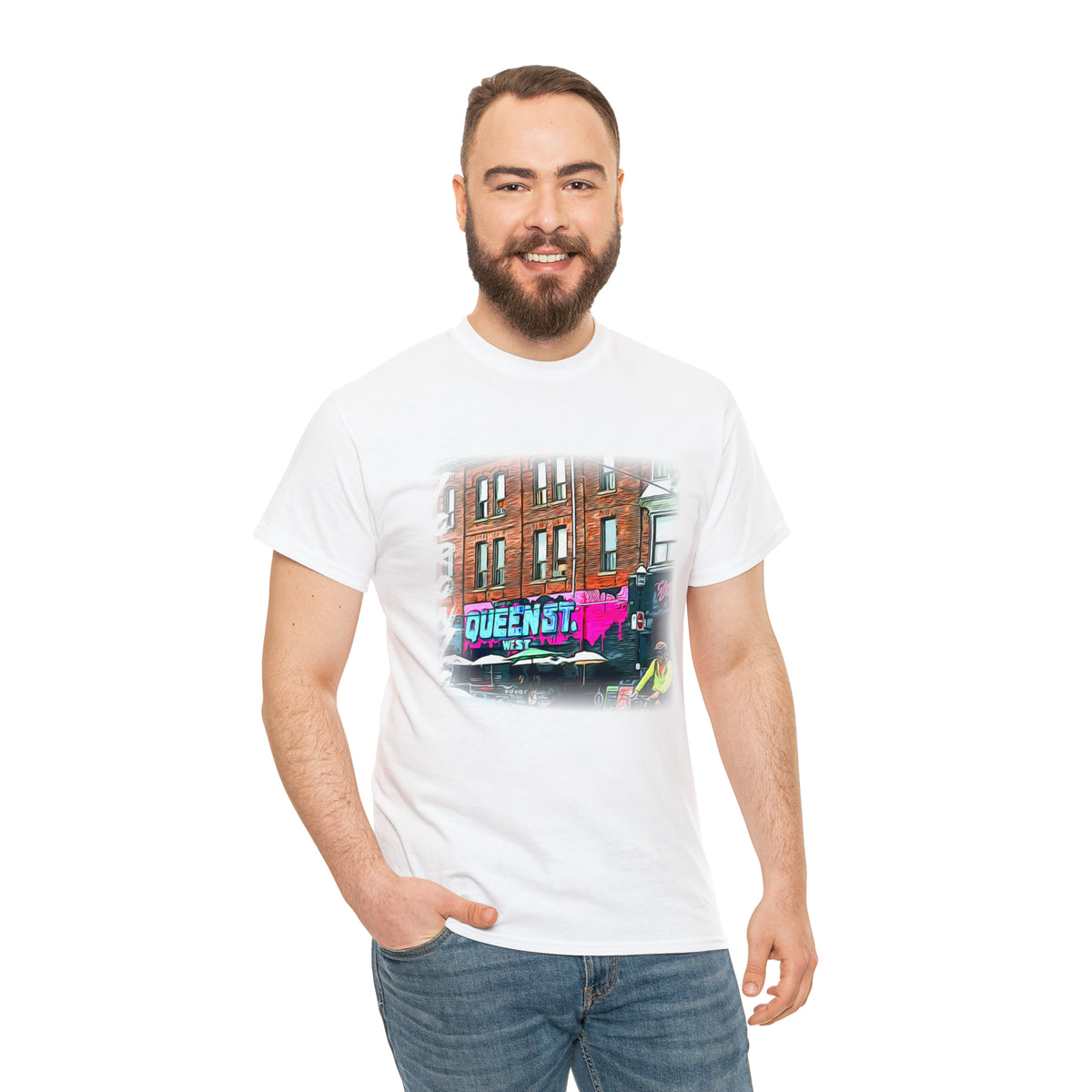 Urban-Themed Toronto Queen Street West T-Shirt - FREE SHIPPING!! - WaterDragon Apparel